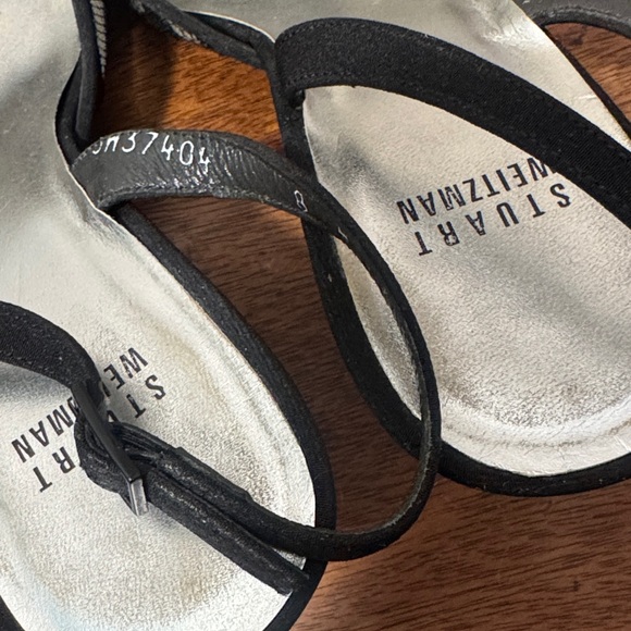 Stuart Weitzman Black Lace Slingback Heels - Picture 6 of 11